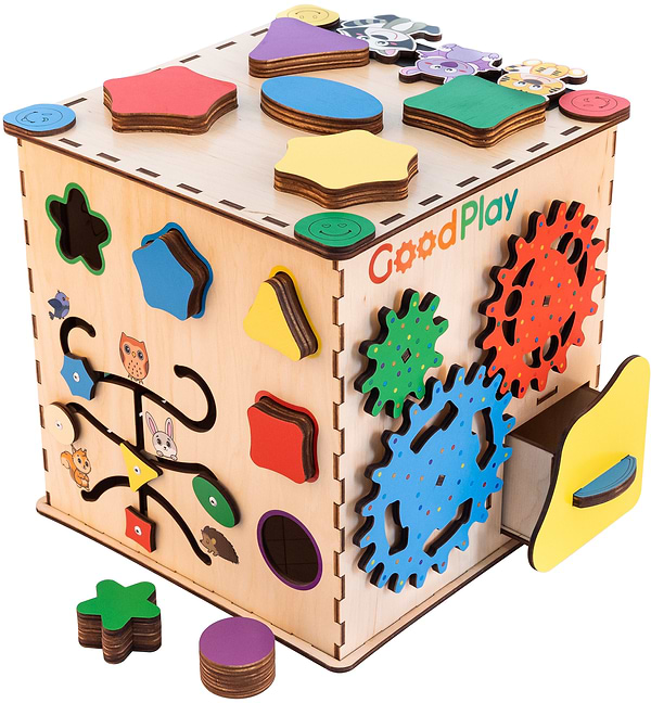 Фото - Бізіборд-куб GoodPlay "Творчий" 25х25х25 (K104)