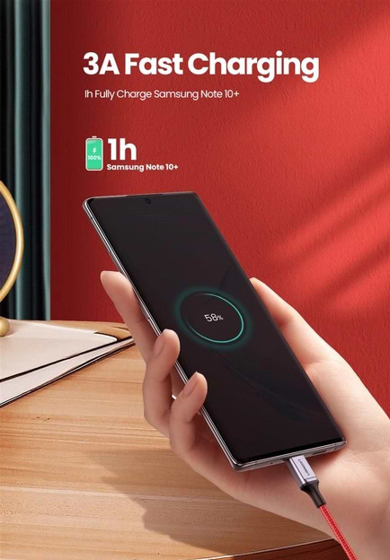 Фото - Кабель синхронизации данных UGREEN US294 USB 2.0 Type C Male to Male 1m Red (60186)