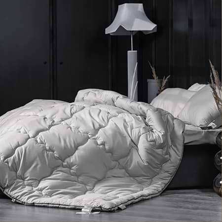 Ковдра демісезонна двоспальна MirSon шовкова №1060 Silver Cloud 172х205 см (2200010356458)