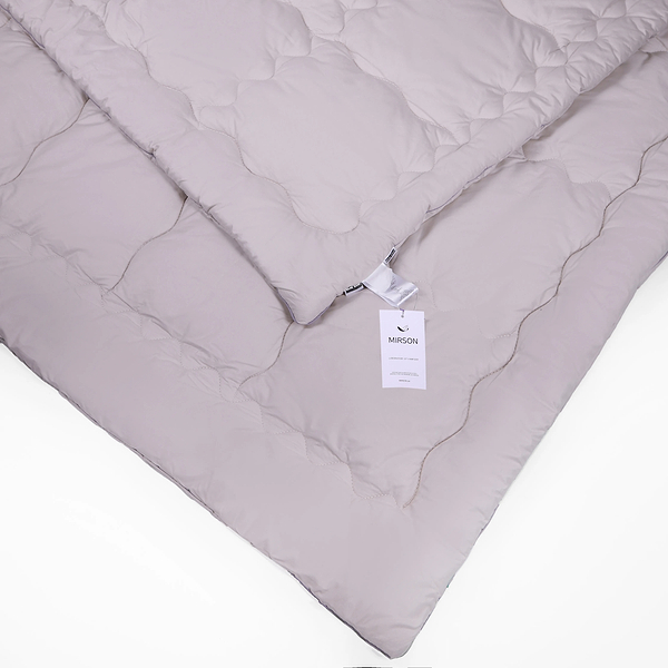Фото - Ковдра літня двоспальна MirSon вовняна №1044 Silver Cloud 172х205 см (2200010355420)