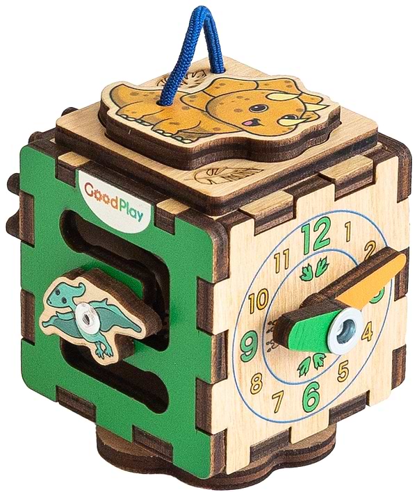 Фото - Бізіборд-куб GoodPlay "Діно" 5х5х5 (К109) Фото - Бізіборд-куб GoodPlay "Діно" 5х5х5 (К109)