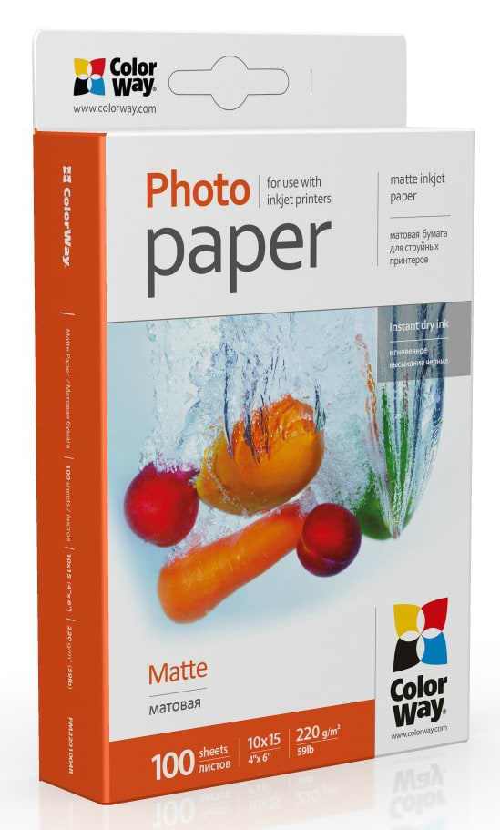Фото - Фотопапір 10х15 Colorway 10x15 ПМ 220г/м-100л матовая (PM2201004R)