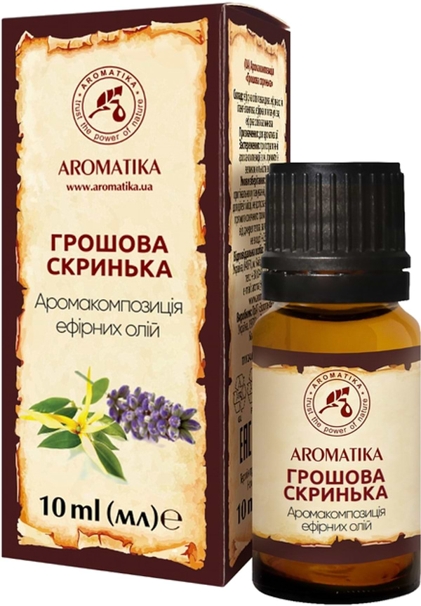 Фото - Аромакомпозиция эфирных масел Ароматика Денежный ящик 10 мл (4820031059138) Фото - Аромакомпозиция эфирных масел Ароматика Денежный ящик 10 мл (4820031059138)