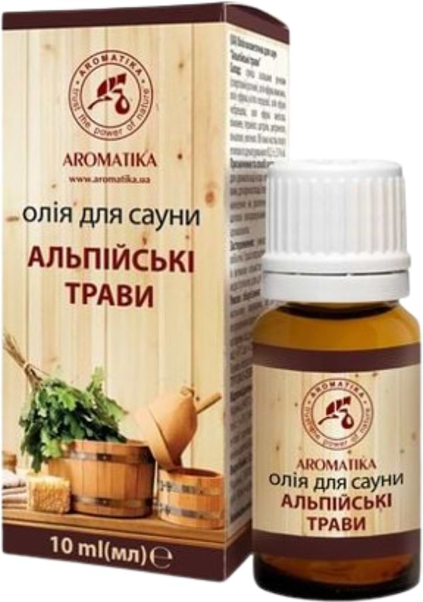 Фото - Олія для лазні та сауни Ароматика Альпійські трави 10 мл (4820177020283)