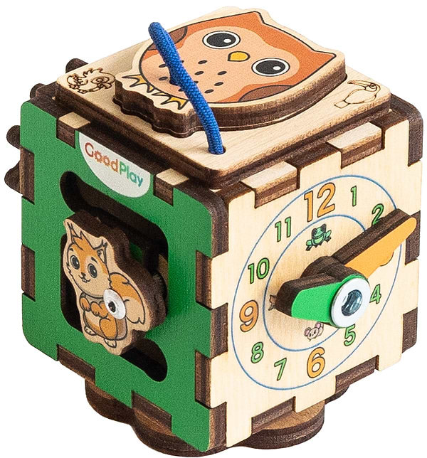 Фото - Бізіборд-куб GoodPlay "Звірі"  5х5х5 (К113)