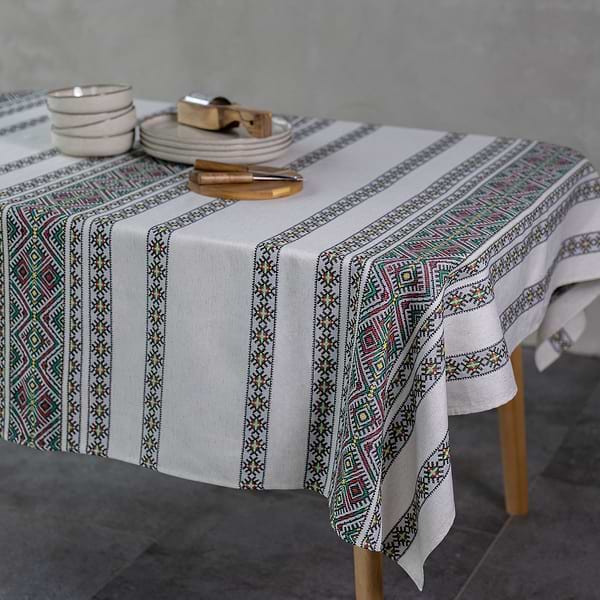 Фото - Скатертина прямокутна Едельвіка Кузьма зелена 293х160 см (466-25/00)