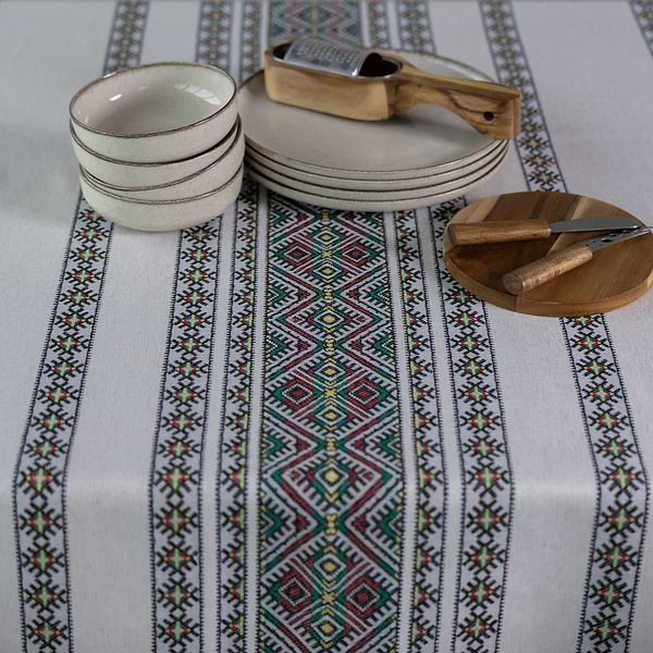 Фото - Скатертина прямокутна Едельвіка Кузьма зелена 293х160 см (466-25/00)