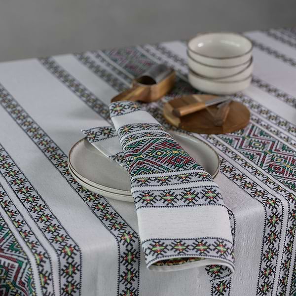 Фото - Скатертина прямокутна Едельвіка Кузьма зелена 293х160 см (466-25/00)