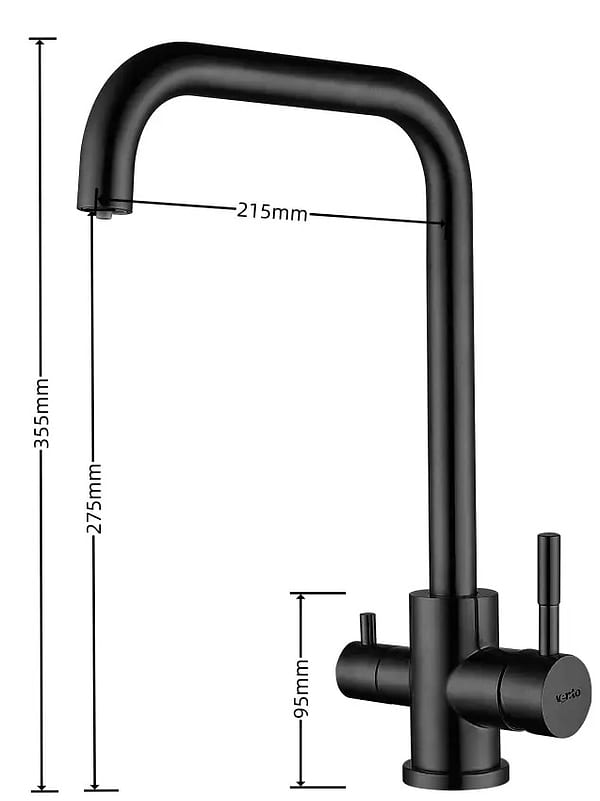 Фото - Смеситель кухонный Ventolux KFPW 11 BK
