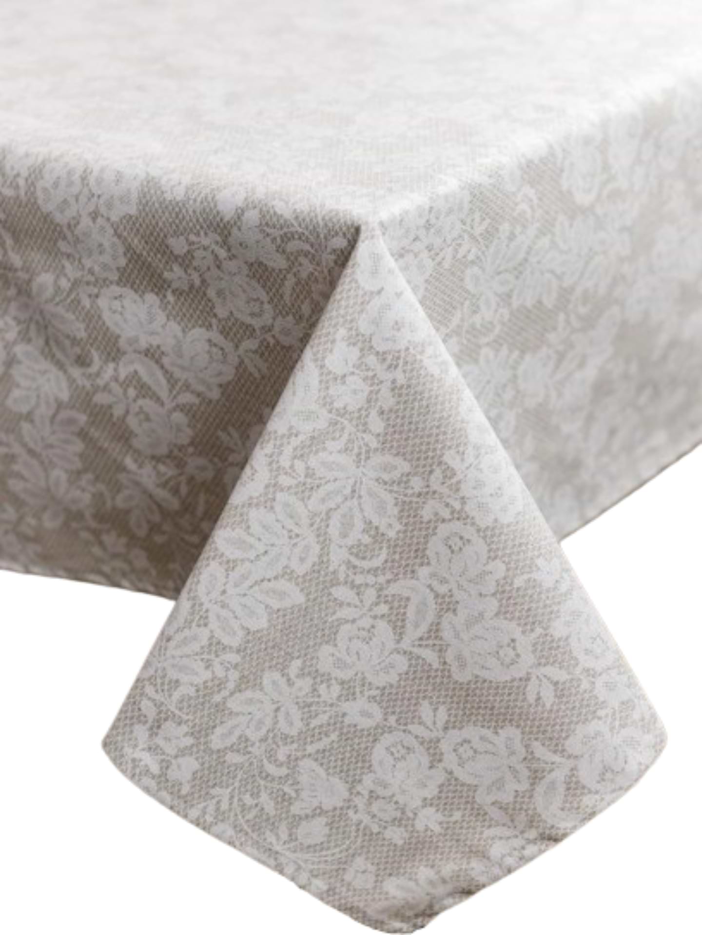 Скатертина прямокутна Прованс Мереживо на натюрель 120х136 см (033539)