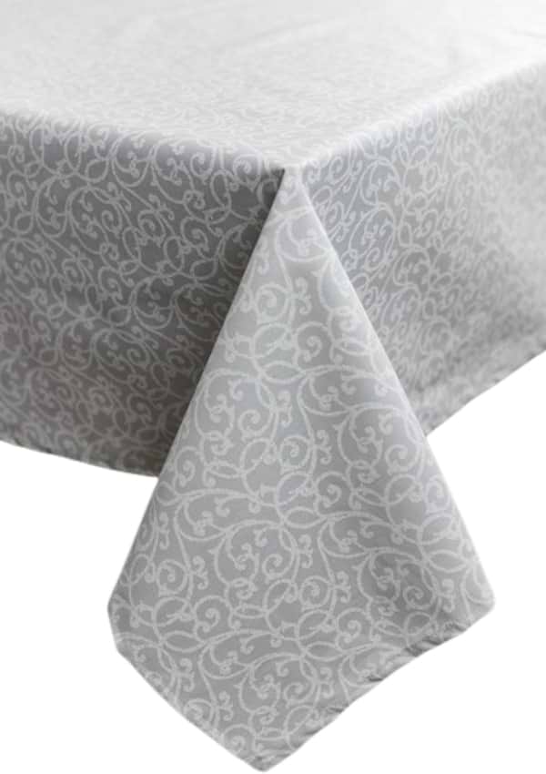 Фото - Скатерть прямоугольная Прованс Айс Вензель 120х136 см (033547) Фото - Скатерть прямоугольная Прованс Айс Вензель 120х136 см (033547)