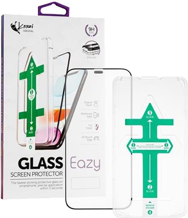 Защитное стекло для смартфона Krazi Eazy EZFT01 + монтажная рамка для iPhone 12 Pro Max Black (83255)