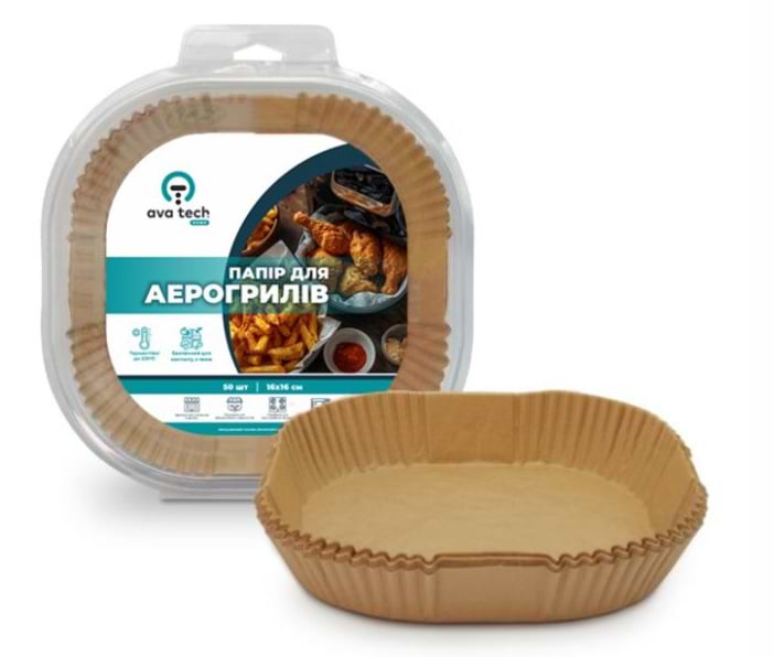 Пергамент для аерогриля AVATech Home 16 50 шт. (квадрат №16) - Фото 1