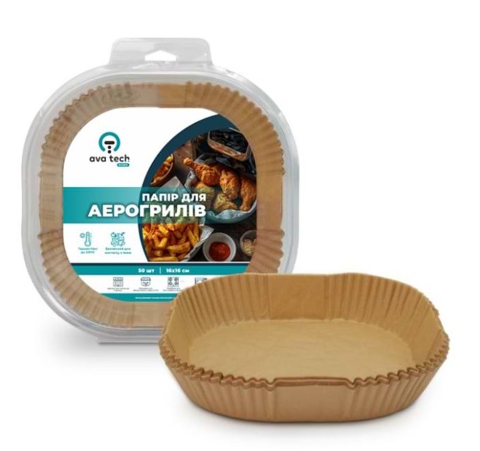 Пергамент для аерогриля AVATech Home 20 50 шт. (квадрат №20) - Фото 1