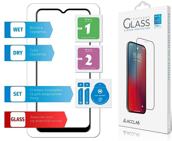 Фото - Защитное стекло для смартфона ACCLAB Full Glue for VIVO Y20/Y20i (1283126509001)