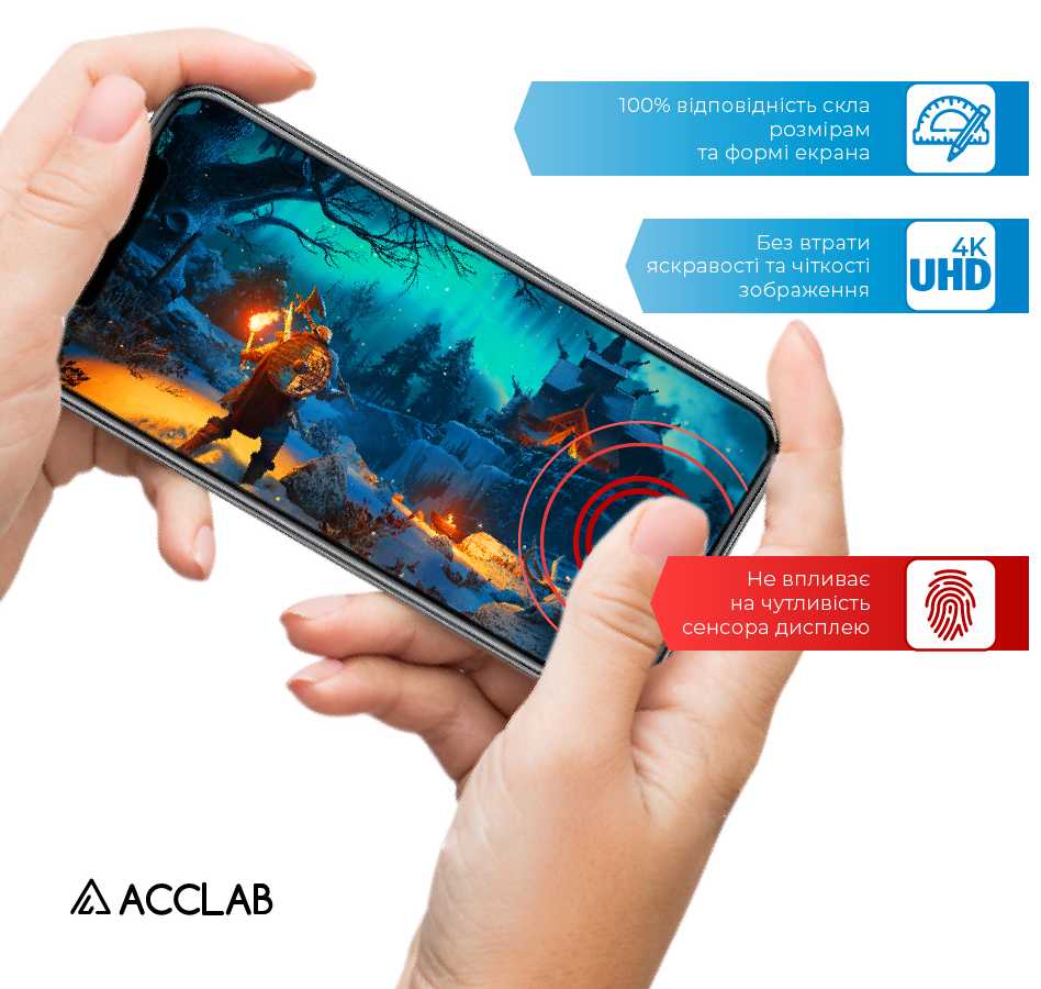 Фото - Захисне скло для смартфону ACCLAB 1283126521300