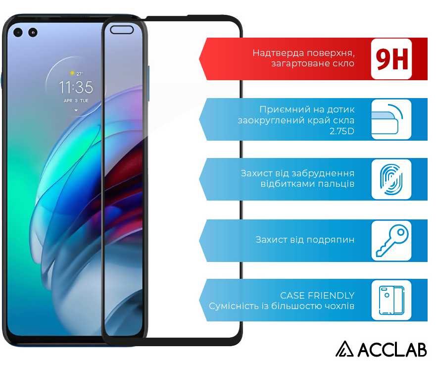 Фото - Захисне скло для смартфону ACCLAB 1283126521317