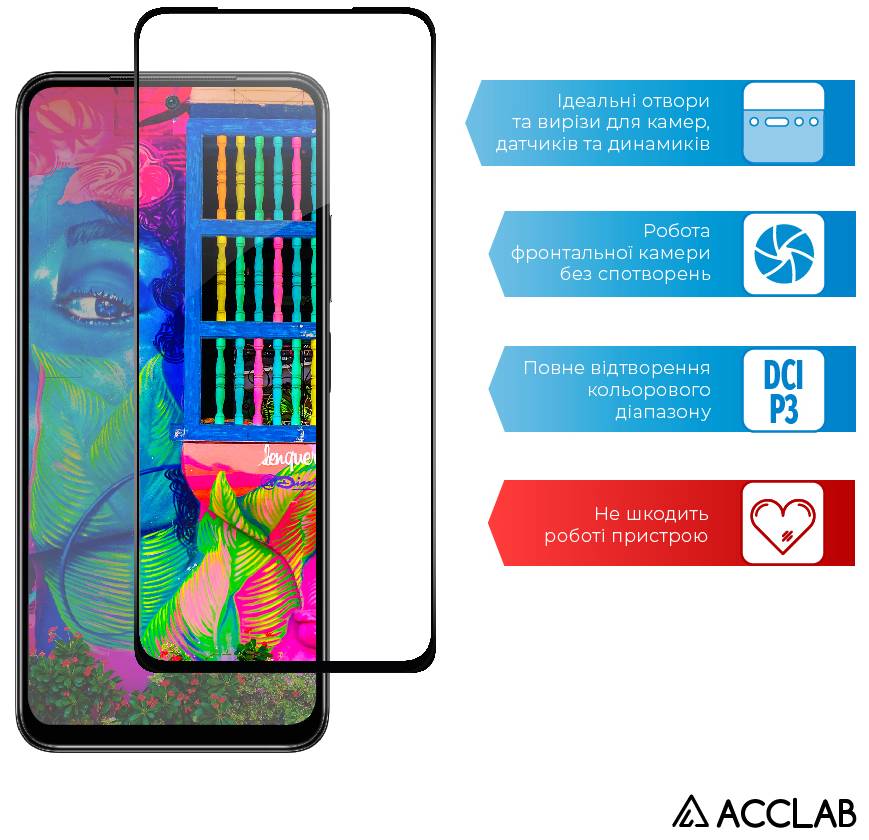 Фото - Захисне скло для смартфону ACCLAB Full Glue for Xiaomi Redmi Note 11 Pro Black (1283126522659)