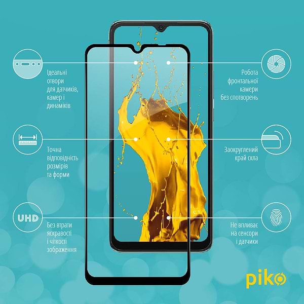 Фото - Захисне скло для смартфону Piko Full Glue for Xiaomi Redmi 10C Black (1283126527180)