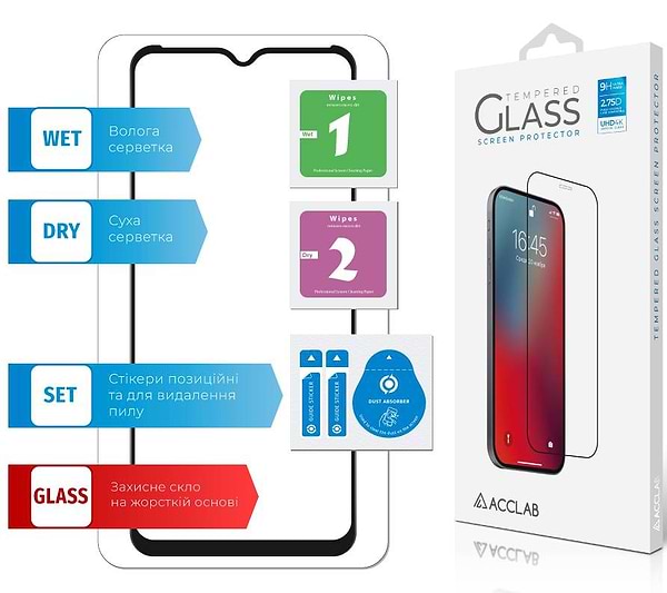 Фото - Захисне скло для смартфону ACCLAB Full Glue for Tecno Spark 8 (1283126533075)