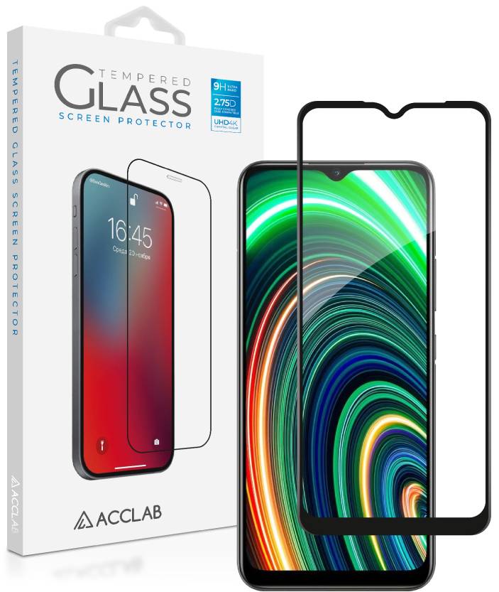 Фото - Защитное стекло для смартфона ACCLAB Full Glue for Realme C25Y Black (1283126542350)