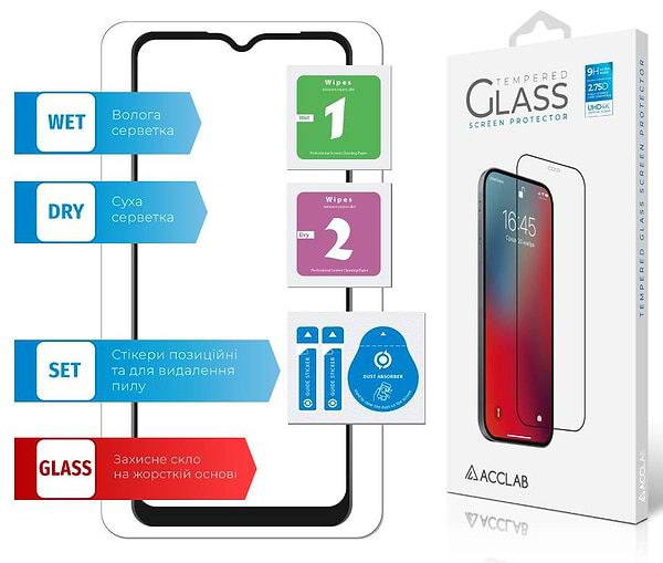 Фото - Защитное стекло для смартфона ACCLAB Full Glue for Realme C25Y Black (1283126542350)