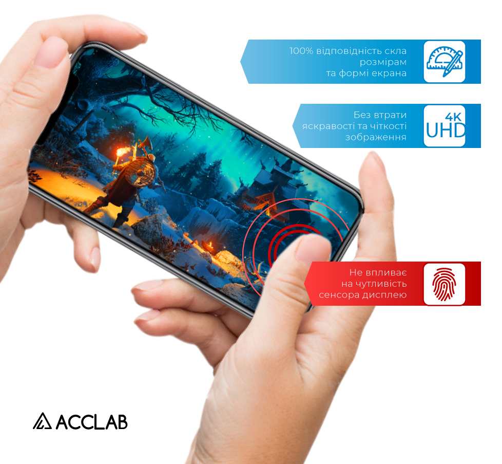 Фото - Защитное стекло для смартфона ACCLAB Full Glue for Huawei Nova 10 SE (1283126546464)