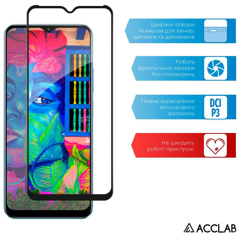 Фото - Захисне скло для смартфону ACCLAB Full Glue for Realme C30S (1283126551888)