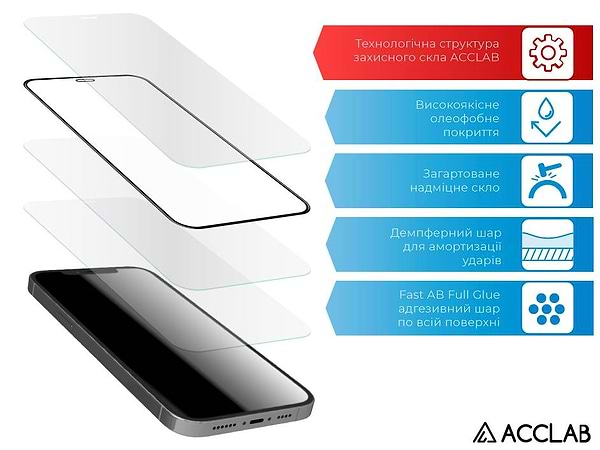 Фото - Захисне скло для смартфону ACCLAB Full Glue for Xiaomi 12 Lite Black (1283126559358)