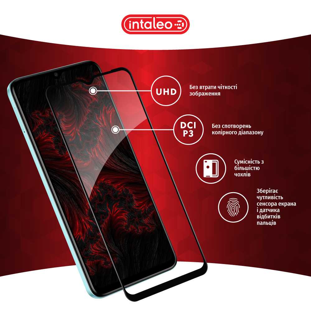 Фото - Захисне скло для смартфону Intaleo Full Glue for Tecno Spark Go 2023 (1283126564840)