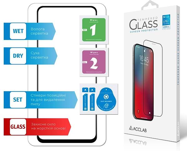 Фото - Захисне скло для смартфону ACCLAB Full Glue for Xiaomi Redmi 12 (1283126573200)