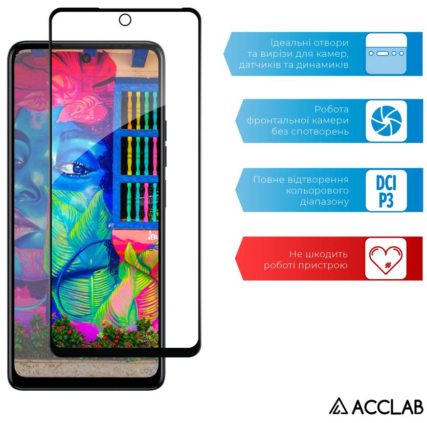 Фото - Захисне скло для смартфону ACCLAB Full Glue for Tecno Spark 10 Pro (1283126580567)