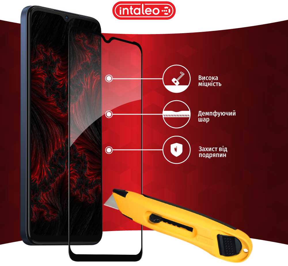 Фото - Захисне скло для смартфону Intaleo Full Glue for Tecno Spark 10 (1283126580611)