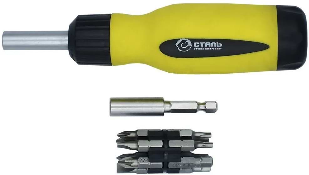 Викрутка зі змінними бітами Сталь 12 в 1 (49093)