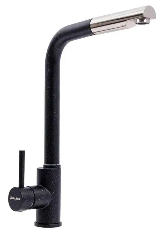 Смеситель кухонный VALESO Q411B ЧЕРНЫЙ МЕТАЛЛИК (с выдвижной воронкой)