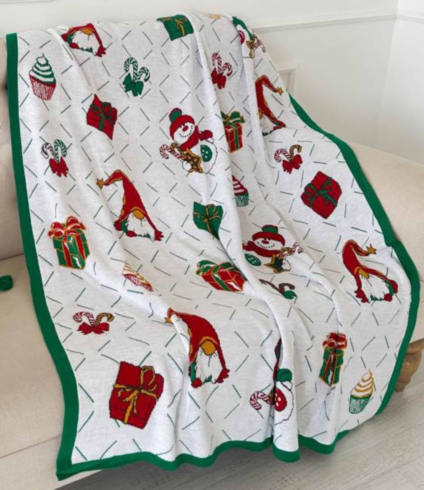 Плед односпальний Прованс Сніговик 90х130 см (028050)