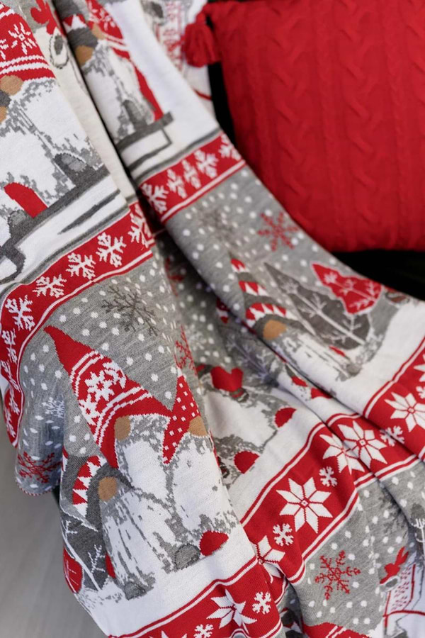 Фото - Плед полуторный Прованс вязаный Веселые гномы 130х170 см (037494)