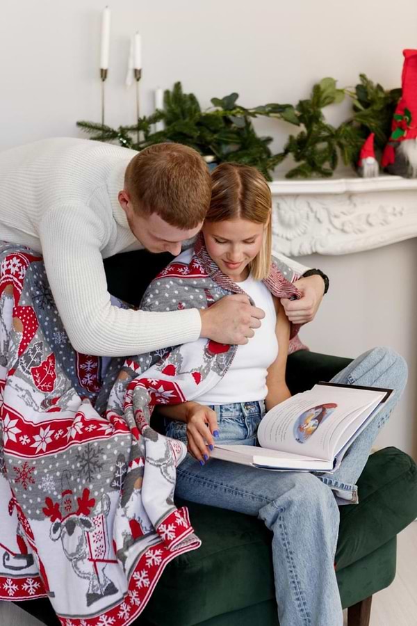 Фото - Плед полуторный Прованс вязаный Веселые гномы 130х170 см (037494)