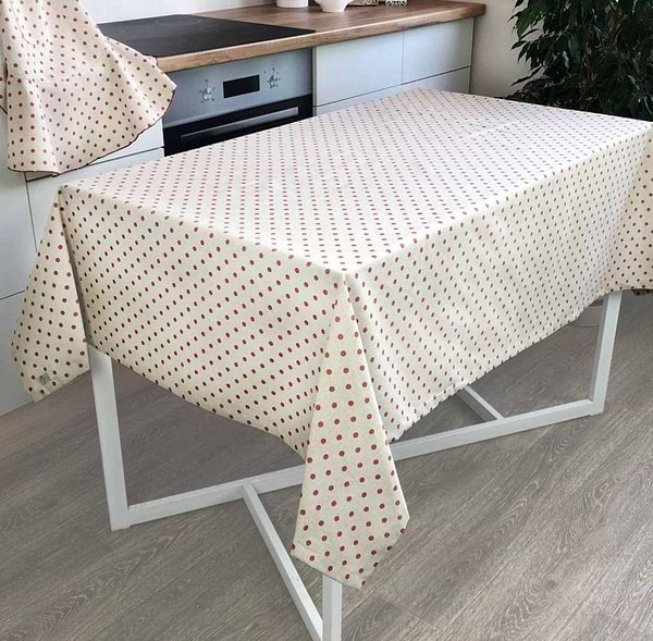 Фото - Скатертина прямокутна Прованс Глорія Горох 133х180 см (014634)