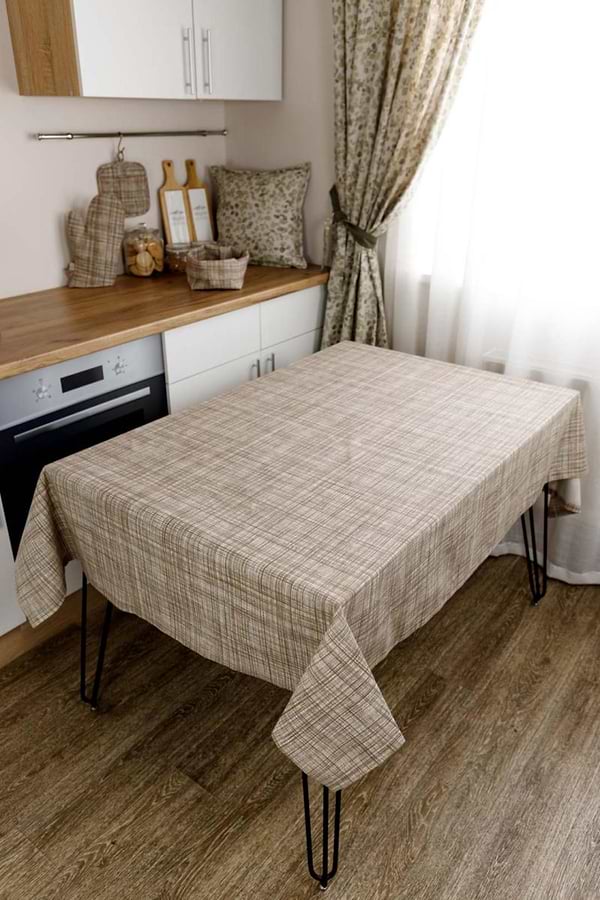 Фото - Скатерть прямоугольная Прованс Тереза Клетка 133х180 см (034483)