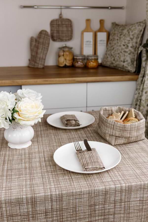 Фото - Скатерть прямоугольная Прованс Тереза Клетка 133х180 см (034483)