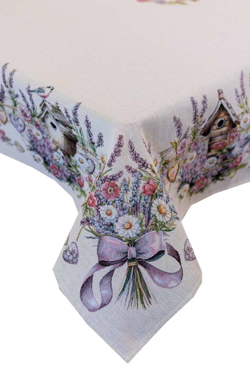 Скатертина прямокутна Прованс Лавандовий садок 135х300 см (044176)