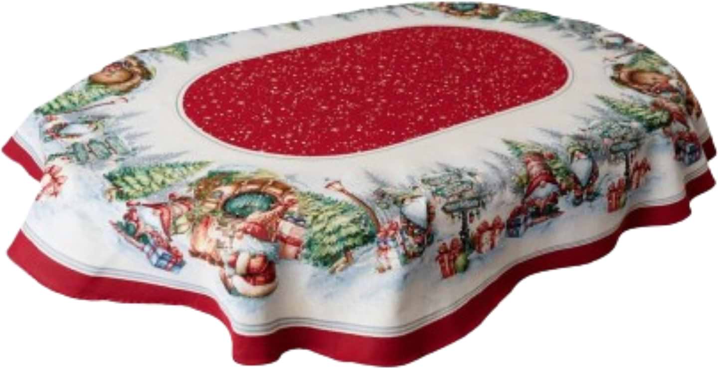 Скатерть овальная Прованс Рождественский костер 135х180 см (037412) - Фото 1
