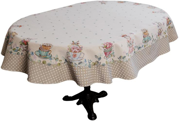 Фото - Скатерть овальная Прованс гобеленовая Очарование 135х180 см (044016)