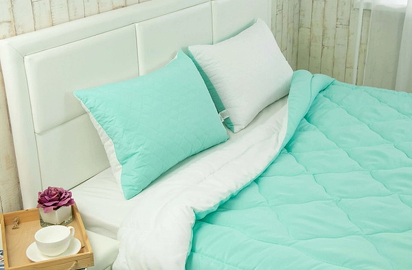 Фото - Одеяло демисезонное двуспальное евро Руно 200х220 (К_322.52СЛ200_Бирюзовый)