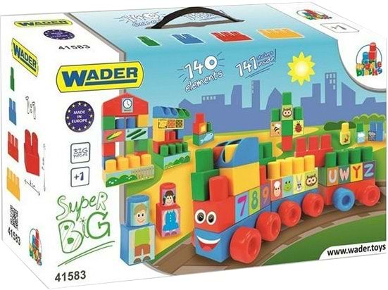 Фото - Пластиковый конструктор для малышей Wader Супер большой 140 эл. (41583)