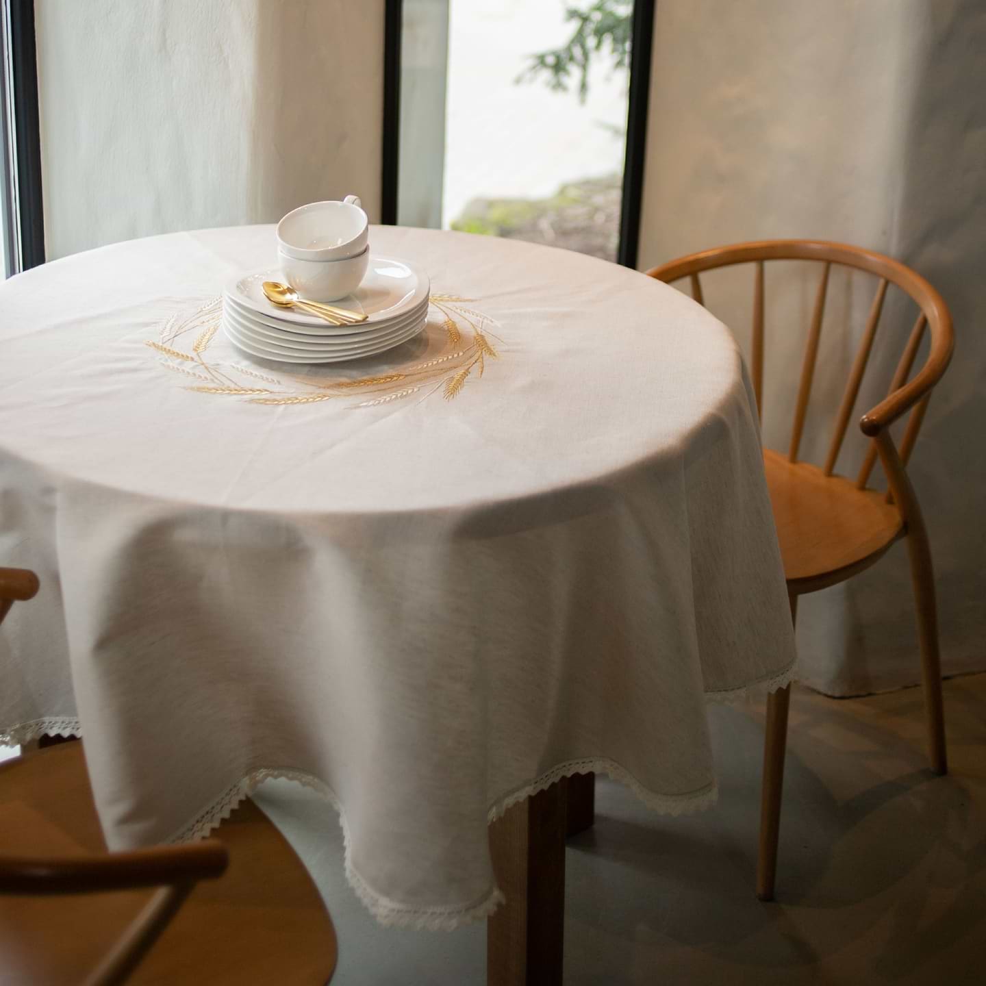 Скатертина кругла Едельвіка Пшеничне поле 147 см (03-23/00)