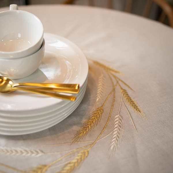 Фото - Скатертина кругла Едельвіка Пшеничне поле 147 см (03-23/00)