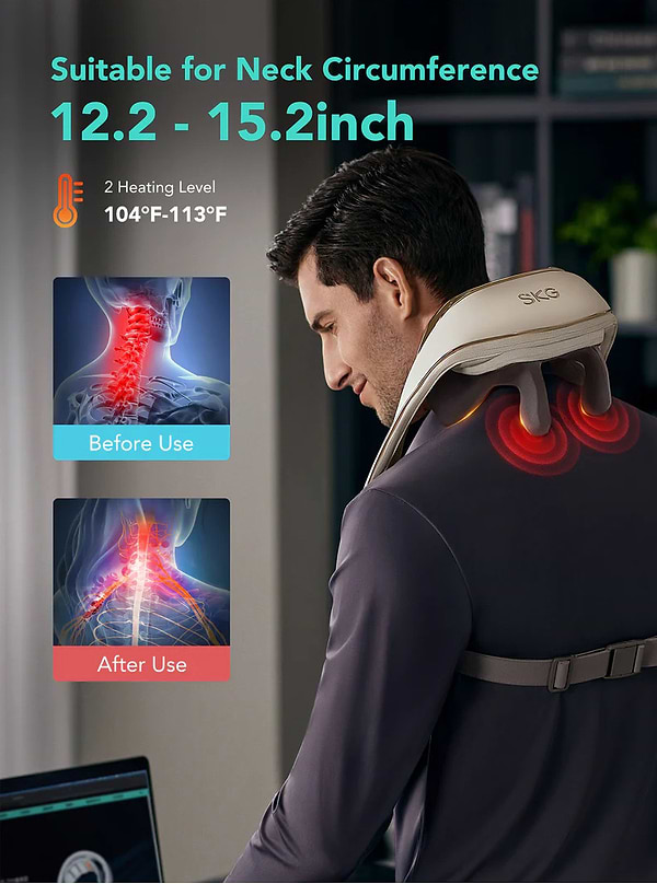 Фото - Масажер для тіла SKG Шиацу H5 Mini Neck＆Shoulder Massager (42124)