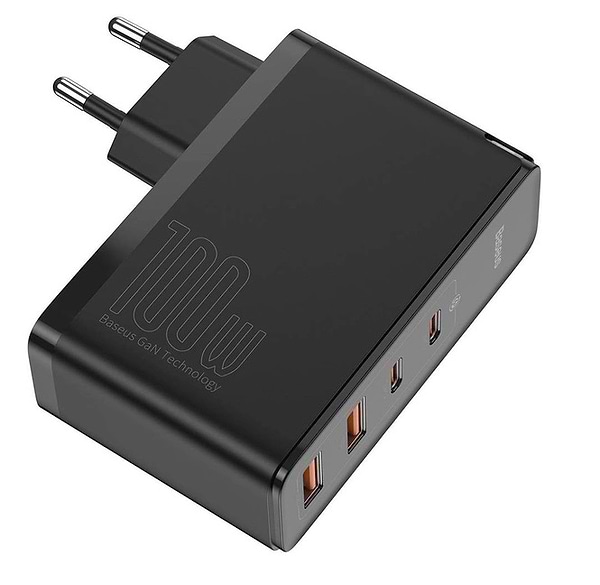 Фото - Сетевое зарядное устройство Baseus 2xUSB 100W GaN 2xUSB-C+2xUSB-A (CCGAN2P-L01)